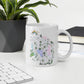 Flowers and Rainbow White glossy mug